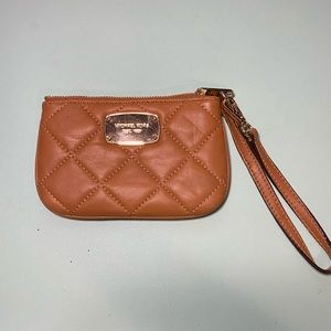 beige Michael Kors Wristlet